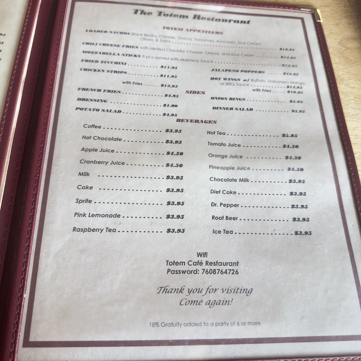 Totem Cafe - GREAT LUNCH PLACE Menu - Image 5
